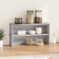 Produktbild för Köksställ stapelbara 2 st grå sonoma 60x15x16 cm