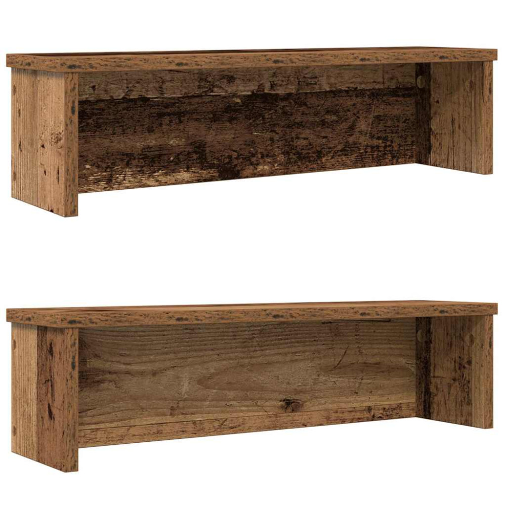 Produktbild för Köksställ stapelbara 2 st åldrat trä 60x15x16 cm