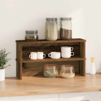 Produktbild för Köksställ stapelbara 2 st åldrat trä 60x15x16 cm