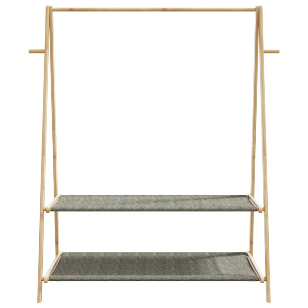 Produktbild för Klädställ med hyllor 132x45,5x150,5 cm bambu