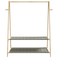 Produktbild för Klädställ med hyllor 132x45,5x150,5 cm bambu