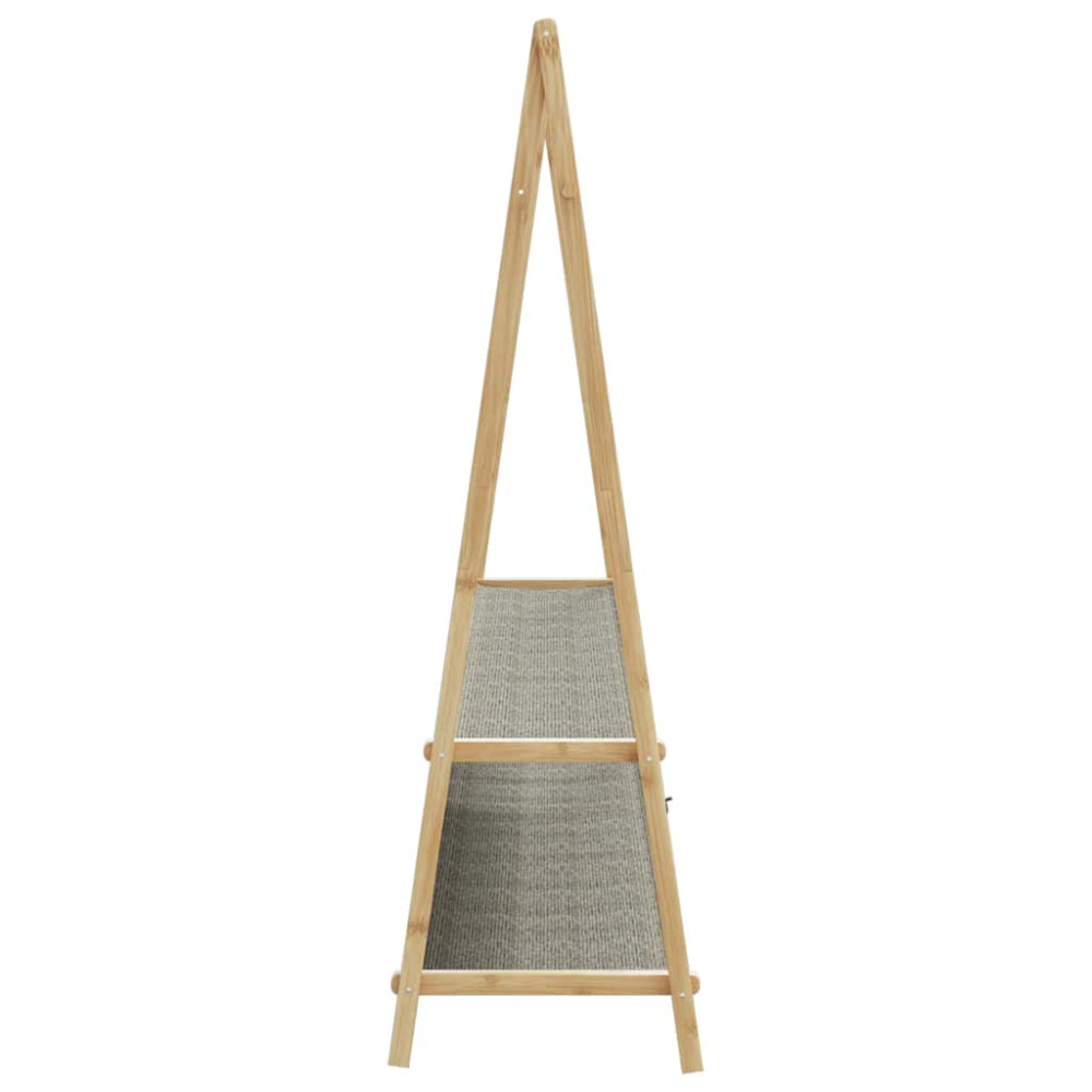 Produktbild för Klädställ med hyllor 132x45,5x150,5 cm bambu