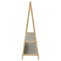 Produktbild för Klädställ med hyllor 132x45,5x150,5 cm bambu
