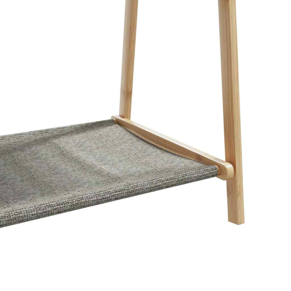 Produktbild för Klädställ med hyllor 132x45,5x150,5 cm bambu