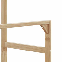 Produktbild för Klädställ med hyllor och hjul 90x35x155 cm bambu