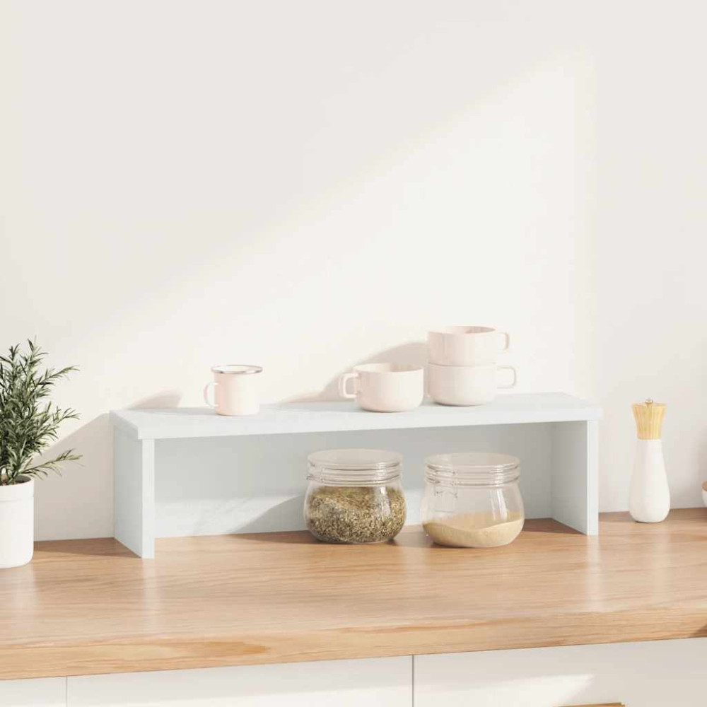 Produktbild för Köksställ stapelbara vit 60x15x16 cm konstruerat trä