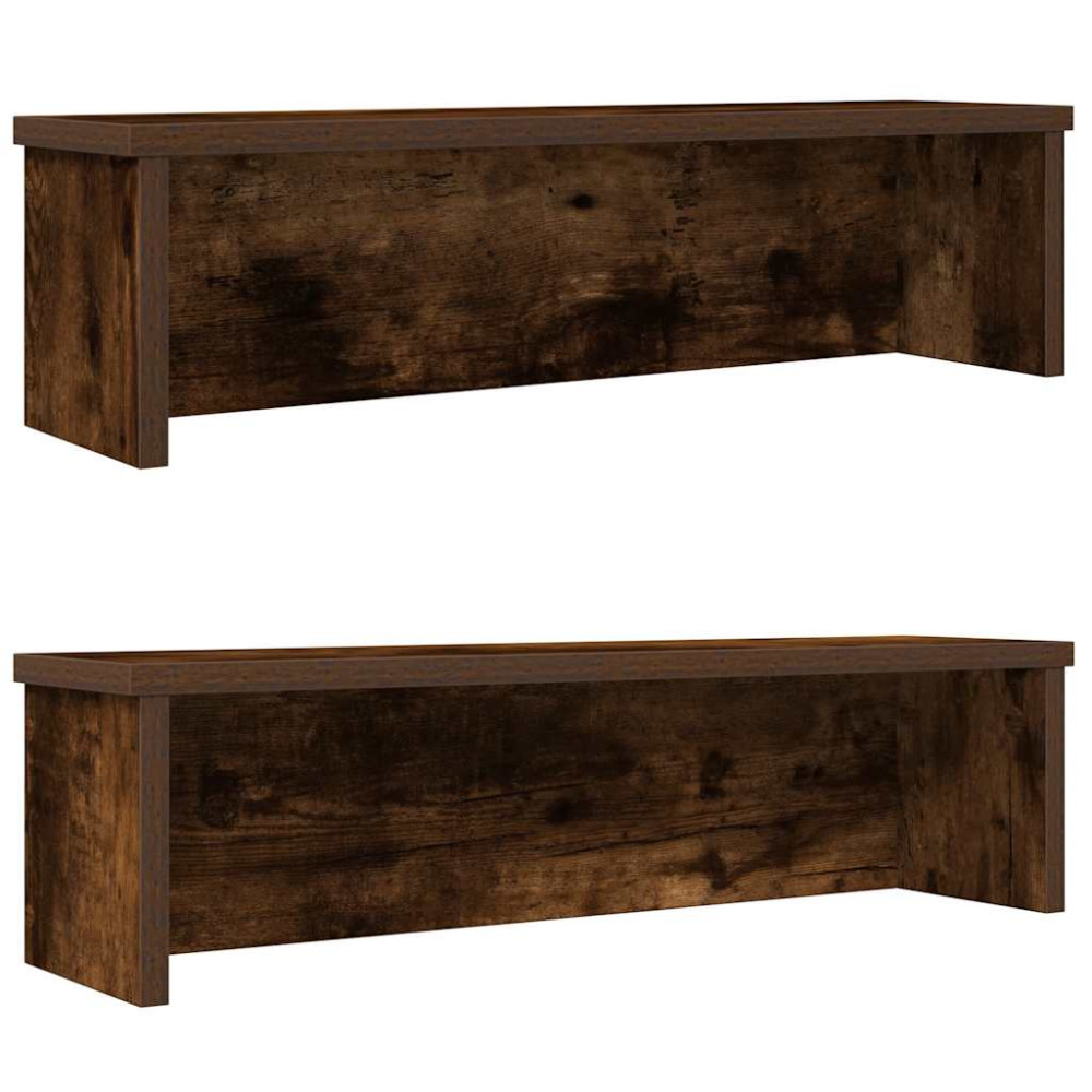 Produktbild för Köksställ stapelbara 2 st rökfärgad ek 60x15x16 cm