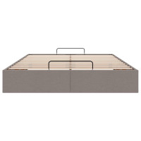 Produktbild för Ottoman sängram utan madrass gräddvit 140x200 cm tyg