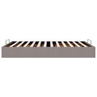 Produktbild för Ottoman sängram utan madrass gräddvit 140x200 cm tyg