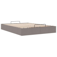 Produktbild för Ottoman sängram utan madrass gräddvit 140x200 cm tyg