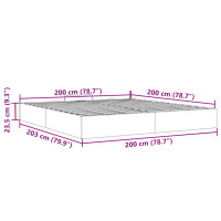 Produktbild för Ottoman sängram utan madrass blå 200x200 cm tyg