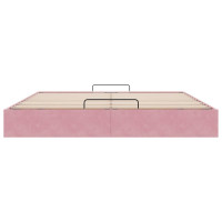 Produktbild för Ottoman sängram utan madrass rosa 180x200 cm sammet