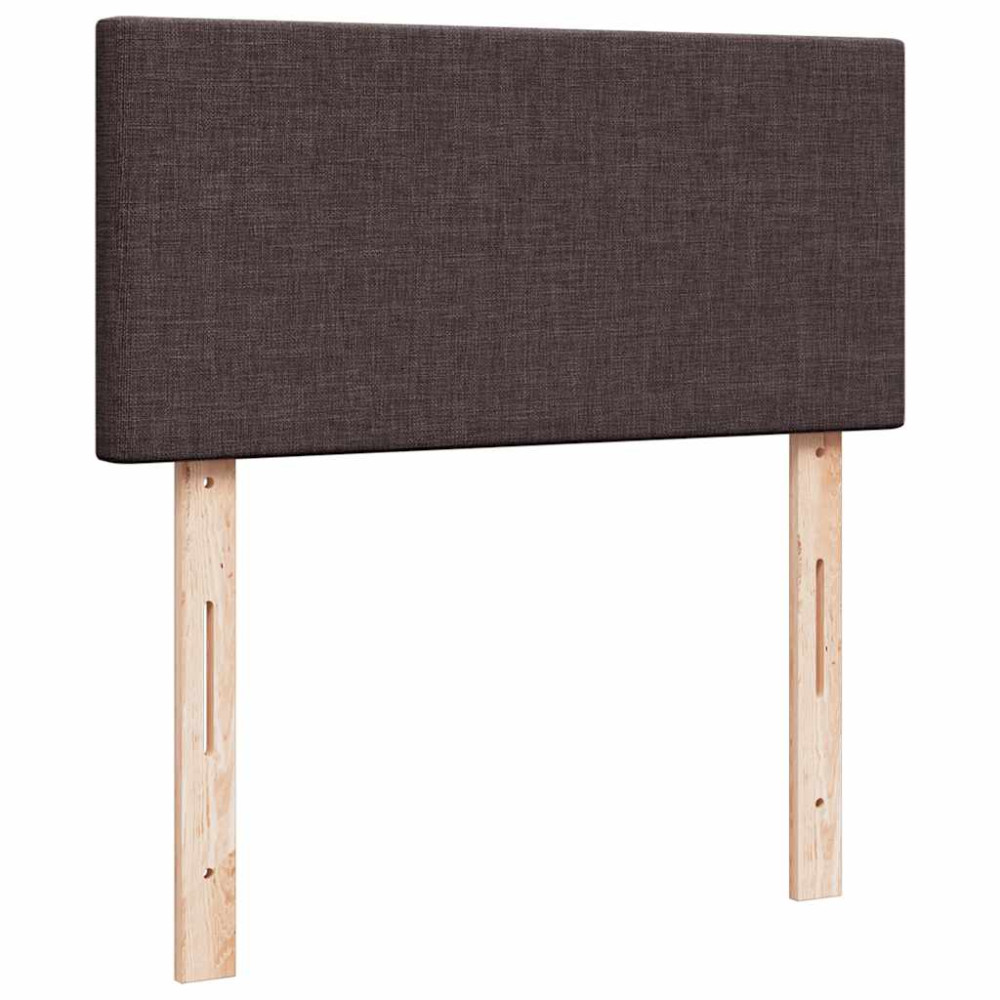 Produktbild för Ottoman sängram med madrass mörkbrun 80x200 cm tyg