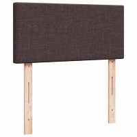 Produktbild för Ottoman sängram med madrass mörkbrun 80x200 cm tyg