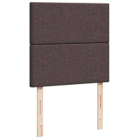 Produktbild för Ottoman sängram med madrass mörkbrun 80x200 cm tyg
