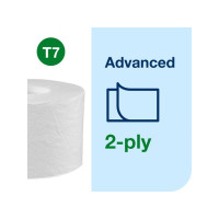 Produktbild för Toalettpapper TORK Adv T7 2-lag 24/krt