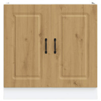 Produktbild för Diskbänk underskåp artisan ek 80x46x81,5 cm konstruerat trä