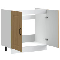 Produktbild för Diskbänk underskåp artisan ek 80x46x81,5 cm konstruerat trä