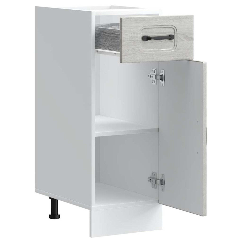 Produktbild för Basskåp för kök Kalmar grå sonoma konstruerat trä