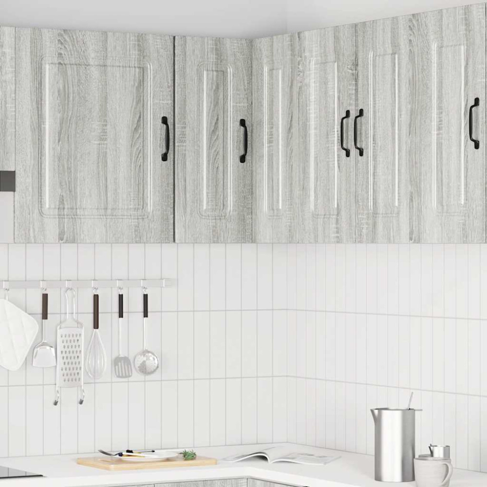 Produktbild för Vägghörnskåp för kök Kalmar grå sonoma konstruerat trä