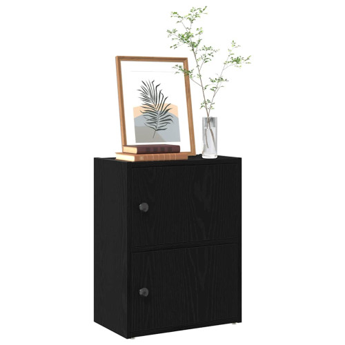 vidaXL Bokhylla svart ek 40x24x52 cm konstruerat trä