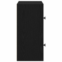 Produktbild för Bokhylla svart ek 40x24x52 cm konstruerat trä