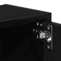 Produktbild för Bokhylla svart ek 40x24x52 cm konstruerat trä