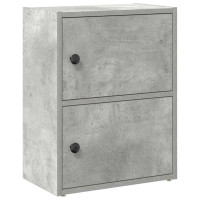 Produktbild för Bokhylla betonggrå 40x24x52 cm konstruerat trä