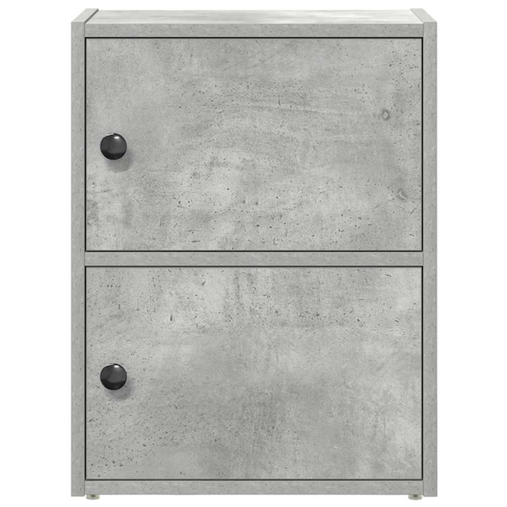 Produktbild för Bokhylla betonggrå 40x24x52 cm konstruerat trä