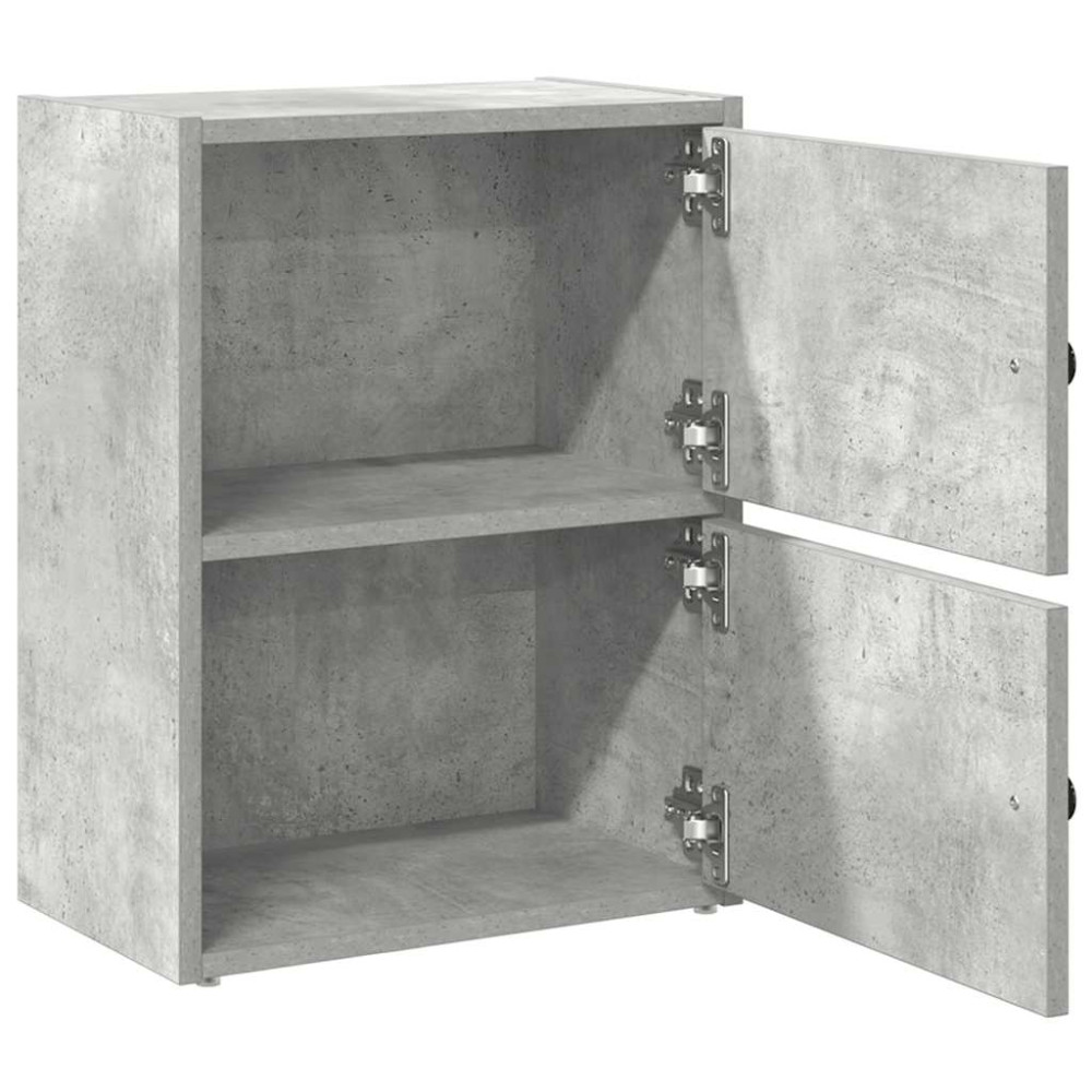 Produktbild för Bokhylla betonggrå 40x24x52 cm konstruerat trä