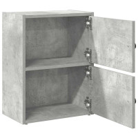 Produktbild för Bokhylla betonggrå 40x24x52 cm konstruerat trä