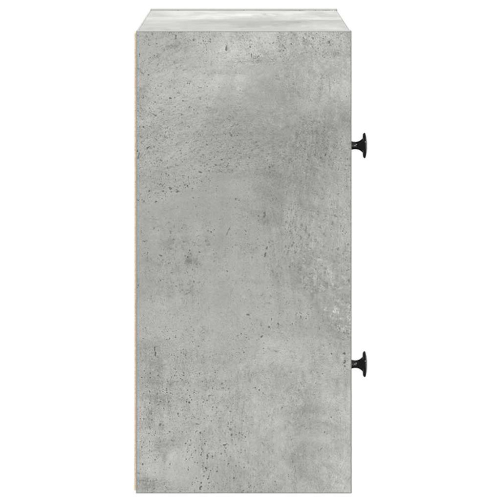 Produktbild för Bokhylla betonggrå 40x24x52 cm konstruerat trä