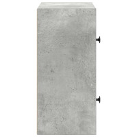 Produktbild för Bokhylla betonggrå 40x24x52 cm konstruerat trä