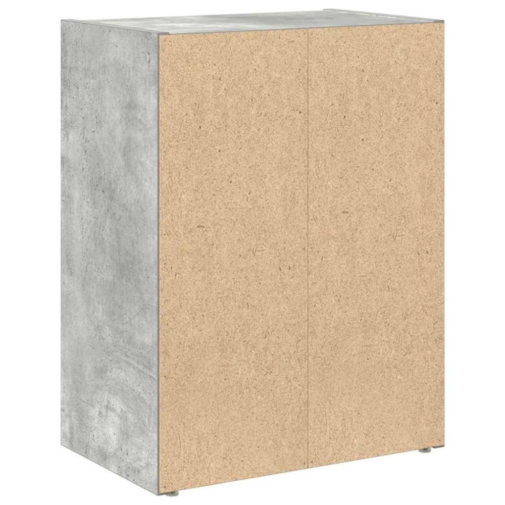 Produktbild för Bokhylla betonggrå 40x24x52 cm konstruerat trä