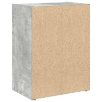 Produktbild för Bokhylla betonggrå 40x24x52 cm konstruerat trä