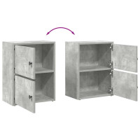 Produktbild för Bokhylla betonggrå 40x24x52 cm konstruerat trä