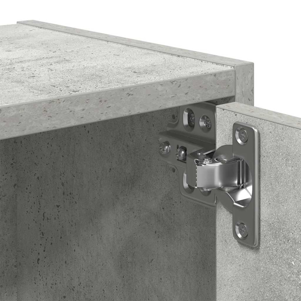 Produktbild för Bokhylla betonggrå 40x24x52 cm konstruerat trä