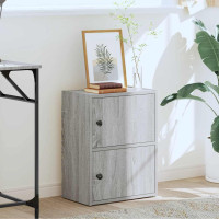 Produktbild för Bokhylla grå sonoma 40x24x52 cm konstruerat trä