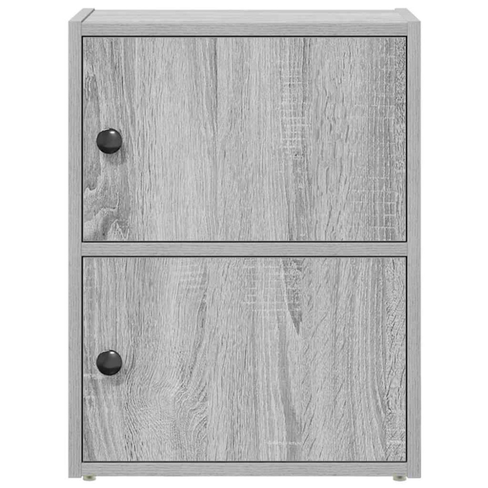 Produktbild för Bokhylla grå sonoma 40x24x52 cm konstruerat trä