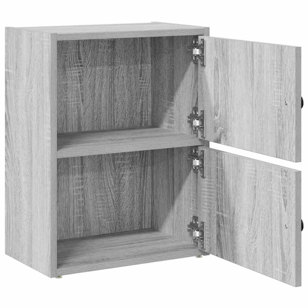 Produktbild för Bokhylla grå sonoma 40x24x52 cm konstruerat trä