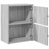 Produktbild för Bokhylla grå sonoma 40x24x52 cm konstruerat trä