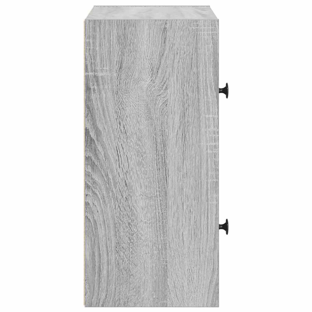 Produktbild för Bokhylla grå sonoma 40x24x52 cm konstruerat trä