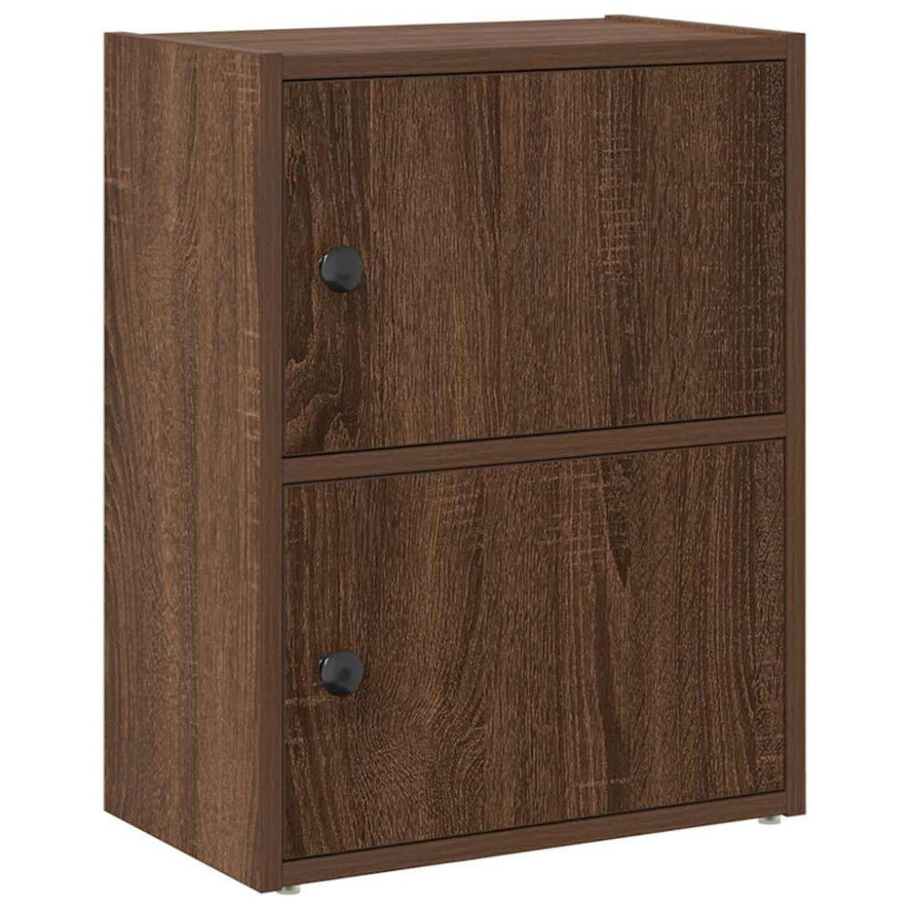 Produktbild för Bokhylla brun ek 40x24x52 cm konstruerat trä