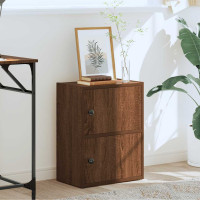 Produktbild för Bokhylla brun ek 40x24x52 cm konstruerat trä
