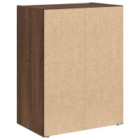 Produktbild för Bokhylla brun ek 40x24x52 cm konstruerat trä