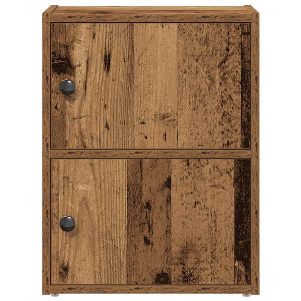 Produktbild för Bokhylla åldrat trä 40x24x52 cm konstruerat trä