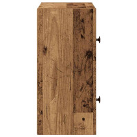 Produktbild för Bokhylla åldrat trä 40x24x52 cm konstruerat trä