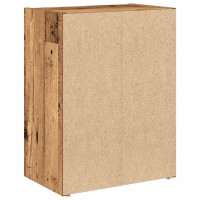 Produktbild för Bokhylla åldrat trä 40x24x52 cm konstruerat trä