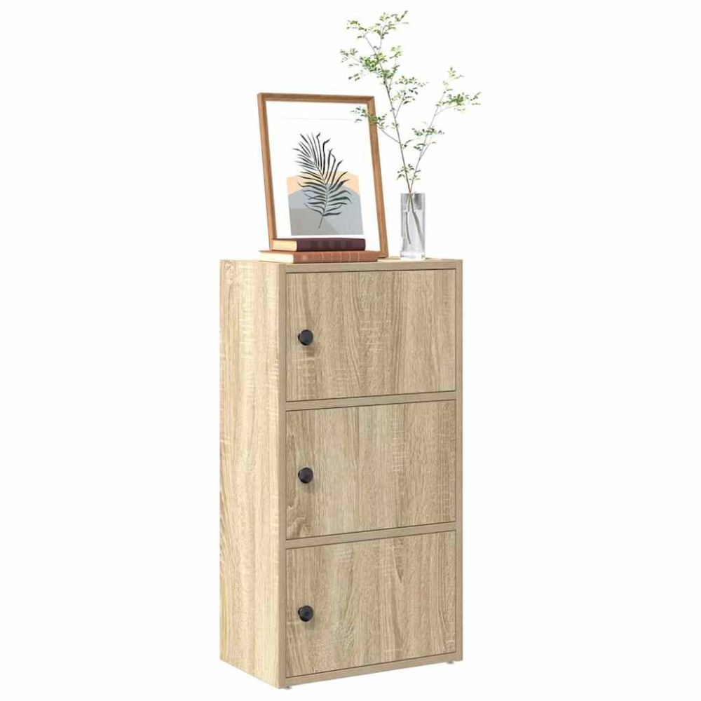 Produktbild för Bokhylla sonoma-ek 40x24x77 cm konstruerat trä