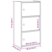 Produktbild för Bokhylla sonoma-ek 40x24x77 cm konstruerat trä
